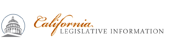 California Legislative Information masthead